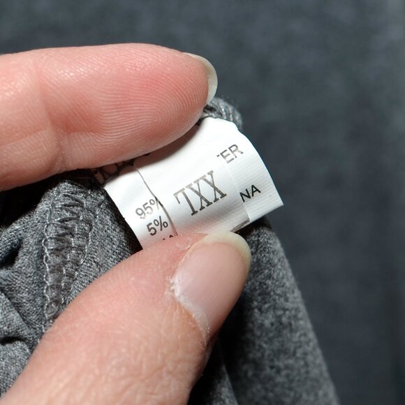 Plus Size XXL Heather Gray V-Neck Sleeveless Round Curved Hem Lounge Dress - Picture 6 of 9